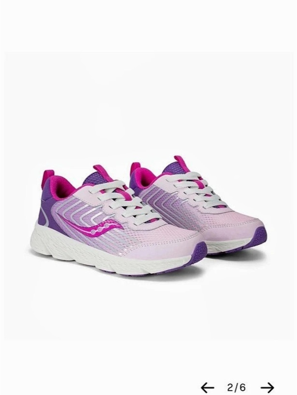 Saucony Wind 3.0 Lace Sneaker Pink & Purple Girls US 12.5 US
